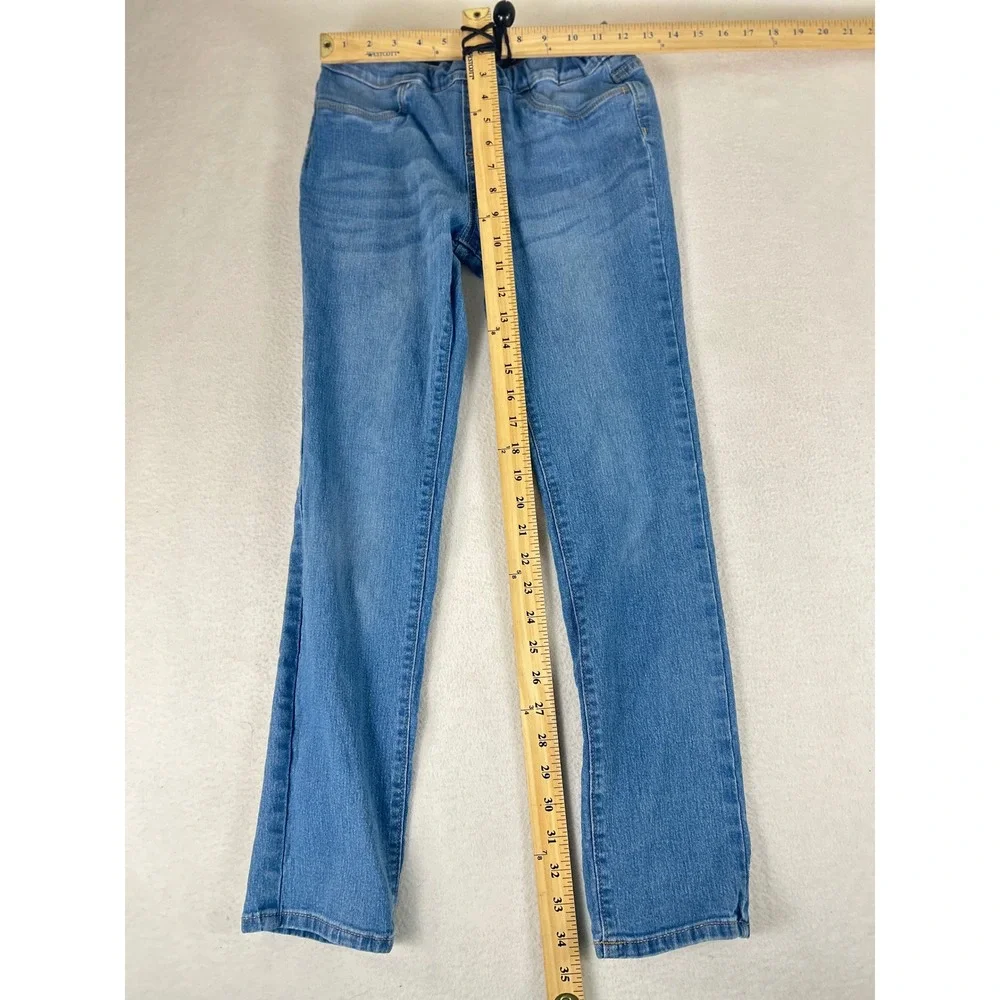 Old Navy Kids Skinny Jeans Medium‎ Wash Blue Adjustable Waist Size XL 14